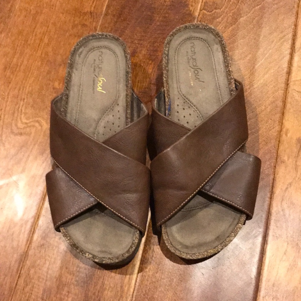 🔴- Natural Soul Leather Sandals 8.5M